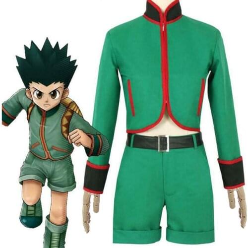 Hunter X Hunter Gon Freecss Cosplay Costumes with Shoe Covers Full Set for Party Customized Halloween Suit for Adult