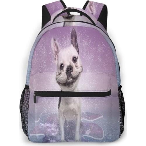 2021 OLN Backpack Women Shoulder Bag Funny Bulldog Fashion School Bag For Teenage Girl Backpacks Travel Bag
