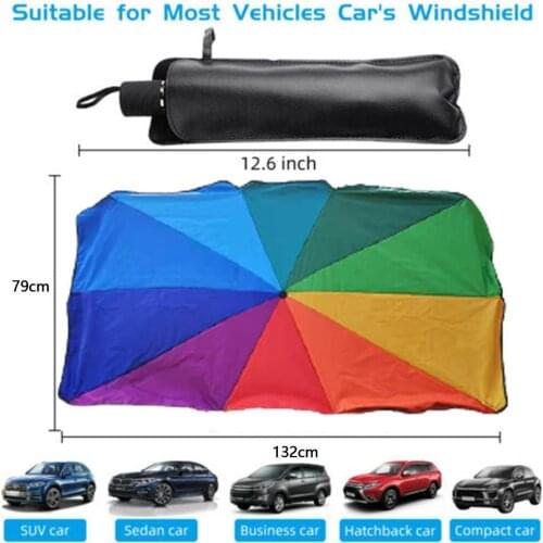 Foldable Car Sun Umbrella Interior Windshield Sunshade Cover Front Window UV Protection Shade Curtain Parasol Car Accessories
