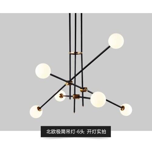 Nordic Modern Iron Herringbone Branch Pendant Light Glass Ball Bubble Living Room Restaurant Bedroom Bar Hanging Lighting E27