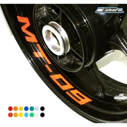 For MT-09 MT09 MT-07 MT07 Reflective Stickers Stripes Motorcycle Custom Inner Rim Declas Wheel Sticker