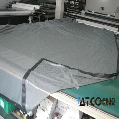 WZATCO High-Quality Large Size Screen 280 inch 16:9 3D Silver Projection Screen Fabric With Eyelets Easy Install Free shipping