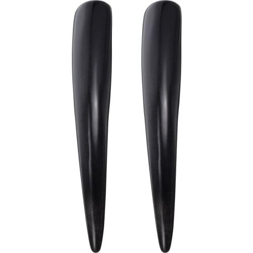 2pcs Natural Ox Horn Rods Acupuncture Points Massaging Sticks (Black)
