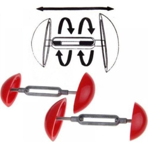 2Pc Portable Mini Shoes Stretchers Adjustable Shoe Support Solid Red Shoe Expander Width Extender Shoe Tree Keeper Men Women