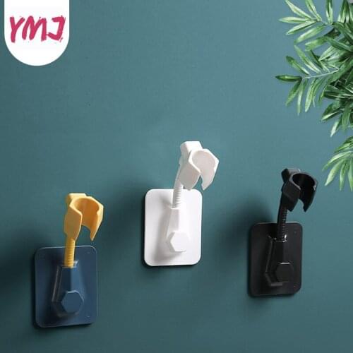 Bathroom 360 Degree Rotation Shower Mounting Bracket Self-adhesive Shower Seat Chuck Holder Strong Attachable Shower Head Holder
