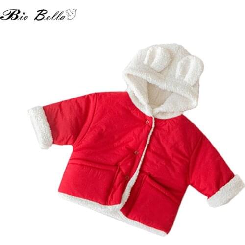 Baby Winter Autumn 2021 Coats Newborn 0-3 Year Hooded Warm Causal Boy Girl Clothes Long Sleeve Plush thick warm cotton Coats