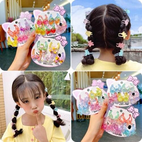 WYYNIY Korean childrens hair accessories girls summer hair tie hair band head rope girl baby twist braid cute hair ring hair ro