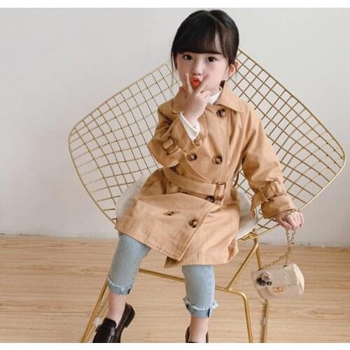 Girls Babys Kids Windbreaker Coat Jacket Outwear 2021 Lasted Spring Autumn Overcoat Top Formal Beach Cardigan Childrens Clothi