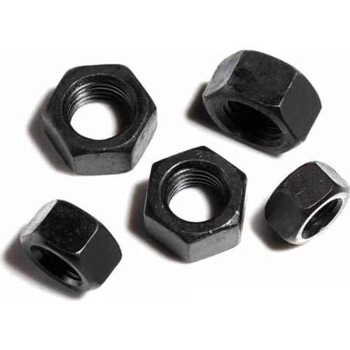 GB6170 Black Grade 8.8 steel DIN934 Hex Hexagon Ordinary Nut For M2 M2.5 M3 M4 M5 M6 M8 M10 M12 M14 M16 M18 M20 Screw Bolt