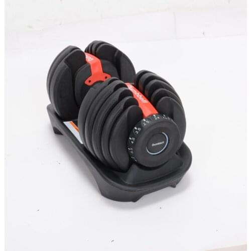 Gym Fitness 24kg/52.9lb Adjustable Dumbbell With 10 Discs For Body Building Muscle Strength Training Weight Exercise Equipment