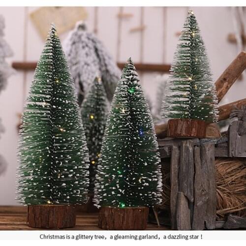 Artificial Christmas Light Pine Tree Mini Tabletop Xmas Tree Holiday Festival New Year Home Decoration