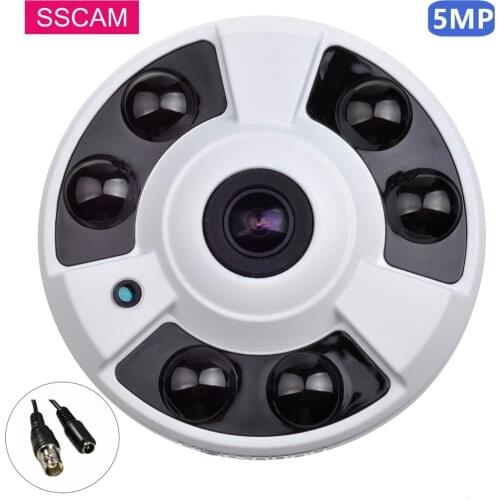 High Resolution 5.0 Megapixel AHD Security CCTV Camera Indoor Wide Angle Fish Eye Infrared Video Surveillance Dome Camera 20M IR