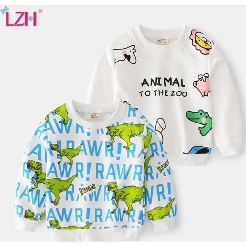 LZH 2021 Long Sleeve Clothing For Childrens Casual Sweater Fashion Cartoon Toddler Kids Sweatshirt Autumn Pullover For Boy Top