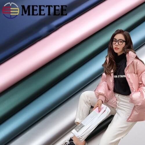 Meetee 100X150cm Bright Pearlescent Release Paper Fabric Down Jacket Raincoat Waterproof Fabric Garment Sewing Pearlescent Cloth