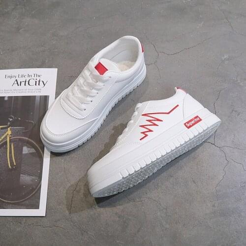 Fashion Sneakers Women Shoes Young Ladies Casual Shoes Female Sneakers Woman White Shoes Thick Sole