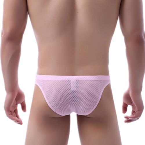New Sexy Men Underwear Briefs Underpants Breathable Mens Briefs Cuecas See Through Bikini Men Lingerie Mesh Gay Underwear