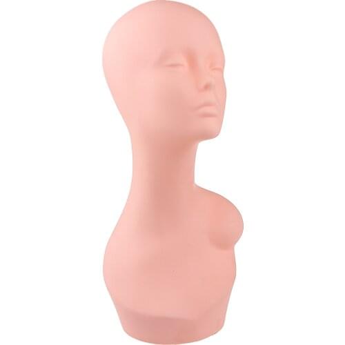 Male Female Mannequin PVC Manikin Head Bust Wig Glasses Hat Display Stand Model