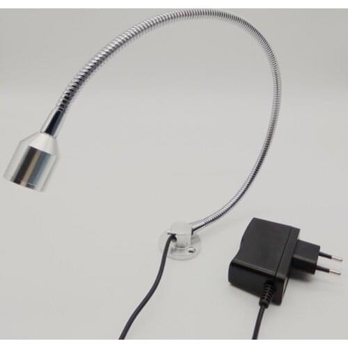 AC110V/220V 1W Snake Headboard Led Wall Mounted Reading Lamp In BedRoom With Plug