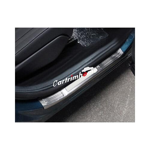 Stainless steel Outer Side Door Sill Scuff Plate 4pcs For Peugeot 5008 GT 2017