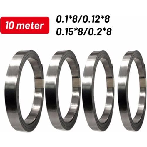 10M 0.1mm-0.2mm Nickel Strip Li-ion Battery Nickel Sheet Plated Steel Belt Strip Cell Spot For Electric Welding Tools