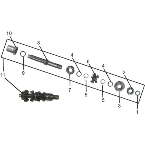 2016 NEW CG125 CG150 for the engine main countershaft assembly gear tooth set tooth