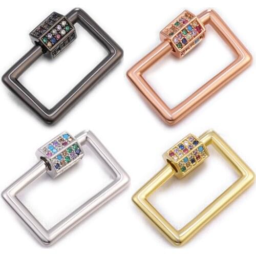 New Luxury DIY Jewelry Making Supplies Zircon Crystal Spiral Clasps Pendants Accessories For Necklaces Making DIY Fine Jewelry