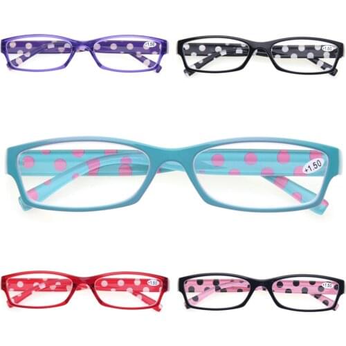 Fashion Color Reading Glasses Small Frame Plastic Lightweight Reading Spring Hinge High-End Reading Glasses Glasses 0°~600