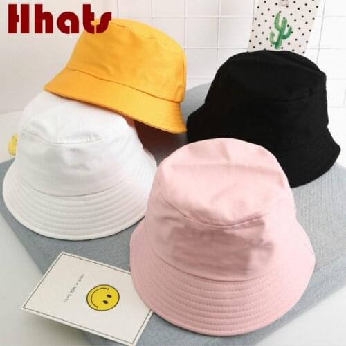 Kids Plain Bucket Hat Hip Hop Blank Children Panama Outdoor Summer Fisherman Cap Girl and Boy Sun Hat Vacation Beach Sunhat