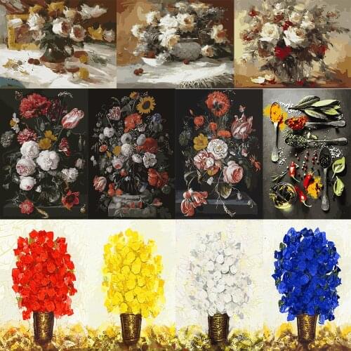 Landscape Art Painting Adult DIY by Number Painting Home Wall Decoration Canvas Poster Mural Frameless by Number Coloring Gift