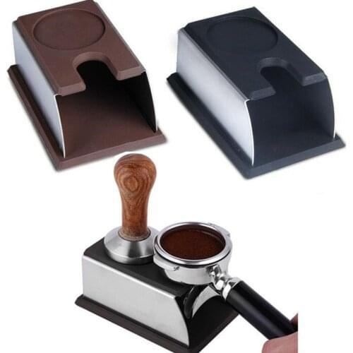 Sturdy Stainless Steel Silicone Espresso Coffee Tamper Stand Barista Tool Tamping Holder Rack Shelf Coffee WJ901
