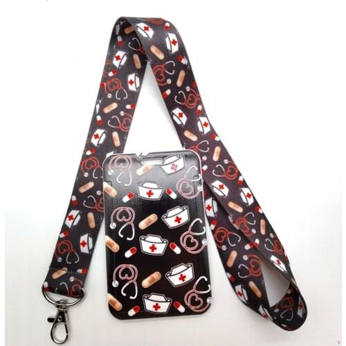 Retail 1 pcs Doctors Nurse Key Chains Neck Strap Keys Camera ID Card Lanyard