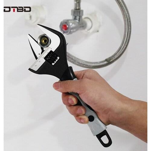 DTBD Adjustable Wrench Stainless Steel Universal Spanner Mini Nut Key Bathroom Wrench High Quality Plumbing Repair Tool