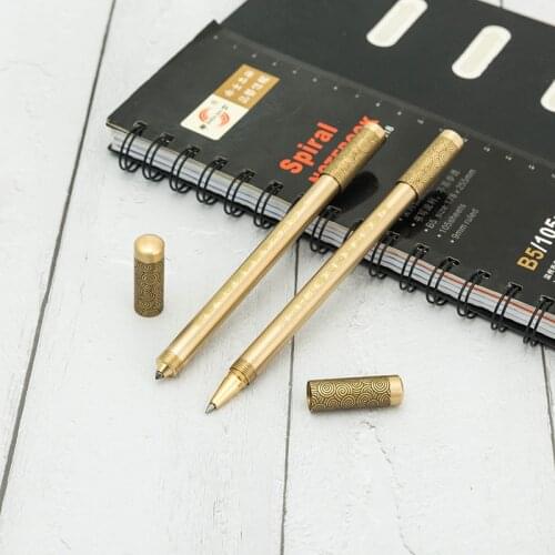 Handmade tactical brass pen Multifunctional signature pen