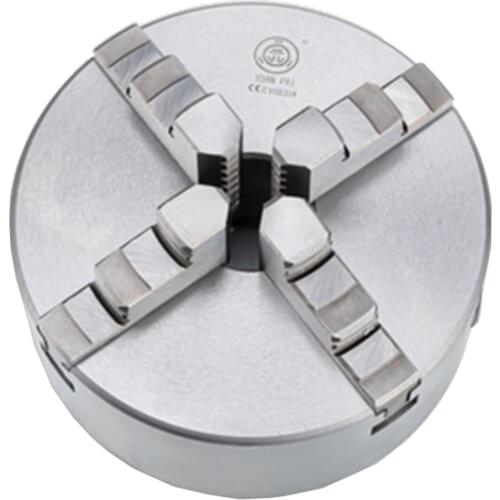 K12- 80/100/125/160/200/250 Self-Centering Chuck Four Jaws Hardened Steel for CNC Lathe Drilling Milling Machine