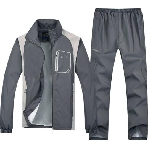Tracksuit Men 4XL 5XL Mens Sportswear Spring Autumn Sweatsuit Two Piece Clothing Set Casual Track Suit Men YB-T313