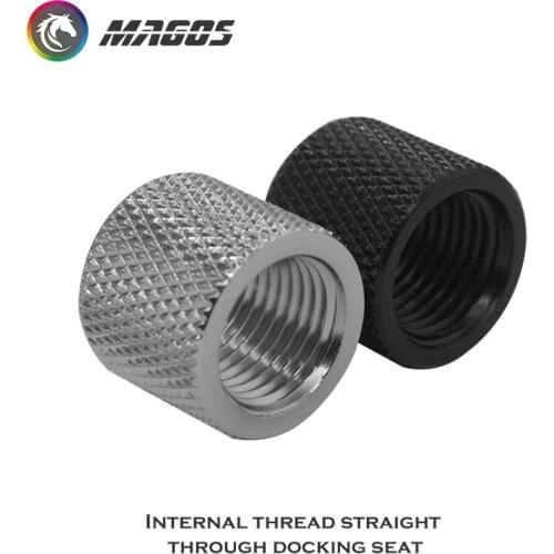 Static Extender 12mm F-F G1/4 - Black/Silver straight-through fitting Hard-tube to Hose For PC Water Cooling