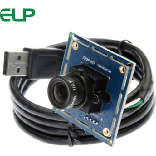 ELP Mini 720p Webcam USB Camera Module 1.0Megapixel CMOS OV9712 HD Free Driver Industrial Camera for 3D Printer, Machine Vision