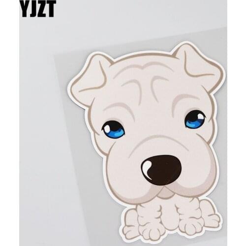 VYJZT 12.6CMX15.9CM Cartoon Decal Dog Dog Car Sticker 13B-0050