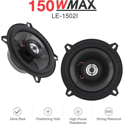 2pcs 5 Inch 150W 2 Way Universal Car Coaxial Speakers Audio Stereo Full Range Frequency HiFi for Auto Stereo Modified