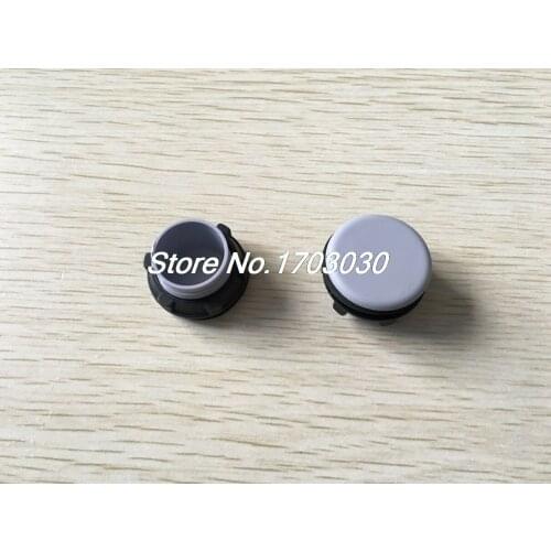 3 Pcs Gray Plastic Push Button Switch 22mm Mount Hole Panel Plug Cap