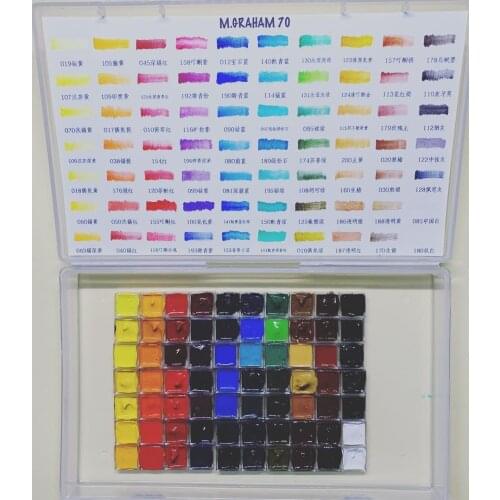 70-color water color paint solid split charging
