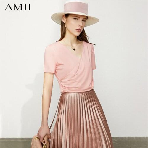 Женские короткие футболки Amii China At AliExpress