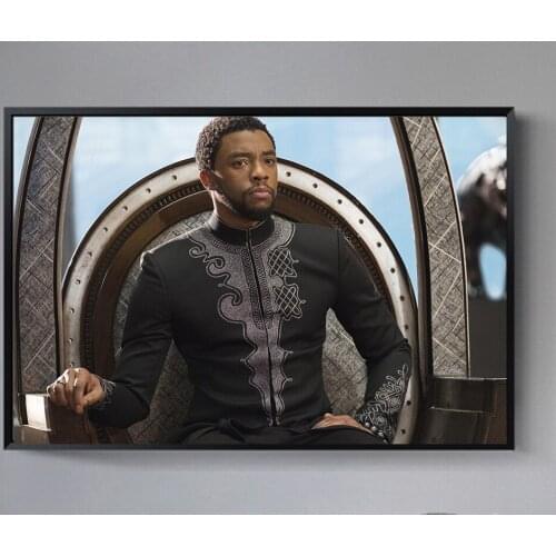 Chadwick Boseman 20 Famous Actor Movie Star Silk Fabric Wall Poster Art Decor Sticker Bright