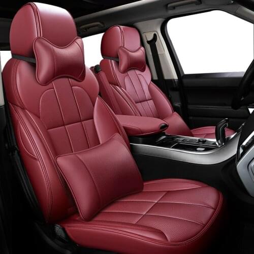 Red leather car seat cover For jeep renegade grand cherokee wk2 wj 1999 2004 2014 Wrangler compass 2007 patriot accessories