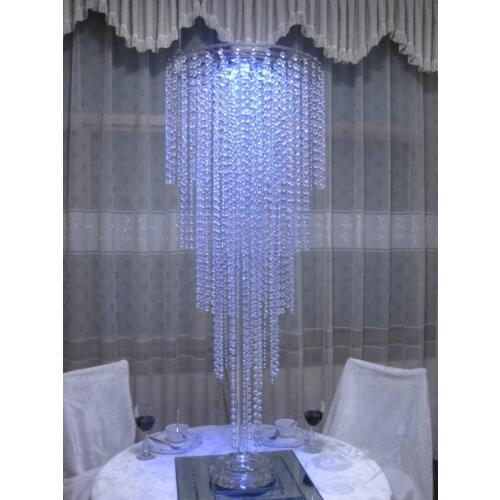Crystal hanging centerpiece/ wedding floor chandeliers/ flower stands chandeliers for wedding stage walkway senyu01013