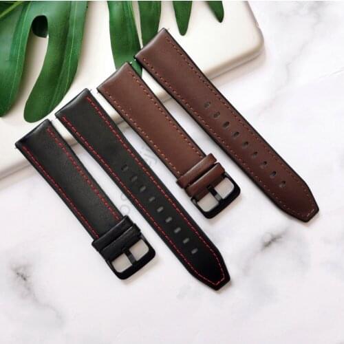 Leather Gear S3 frontier Band For Samsung Galaxy Watch 46mm 22mm Watch Band Correa Amazfit Gtr 47mm 47 huawei Watch gt Strap