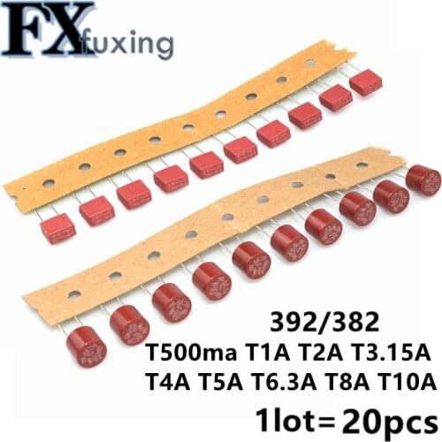 Round Fuse Slow Blow T500mA T1A 2A 2.5A T3.15A 4A 5A 6.3A 8A 10A 250V 382 Plastic T2A 392 TV Power Board Commonly Water Purifier