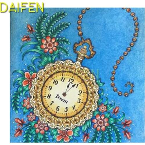 Full Square Diamond embroidery pocket watch clock flower necklace Full Round Diamond mosaic 5D DIY Diamond painting Cross stitch
