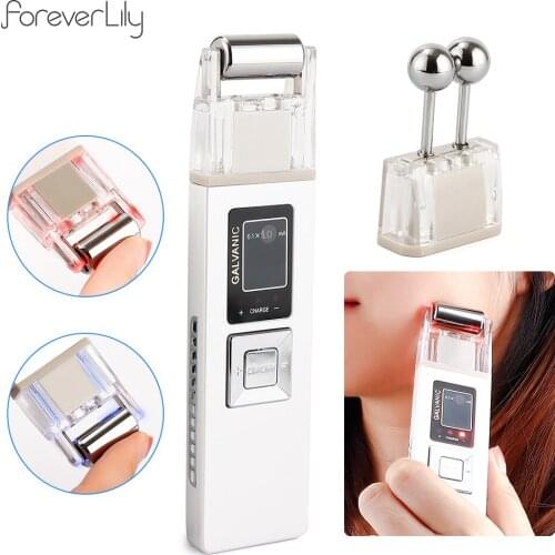 Microcurrent Skin Whitening Firming Anti-aging Wrinkle Removal Freckle Iontophoresis Roller Massager Face Lift Face Skin Care