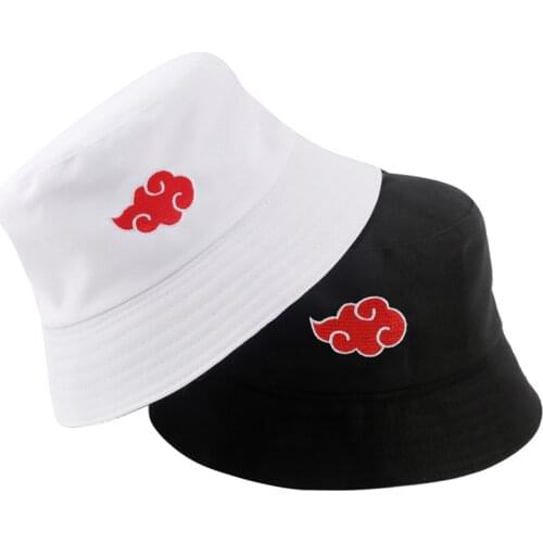 Fashion Anime Lovers Akatsuki bucket hat Comic fisherman outdoor travel sunscreen cap men and womens wild tide hats Panama hat